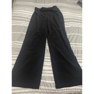 Banana Republic Black Polyester Dress Pants, Front Tie, Size 4, Stretchy